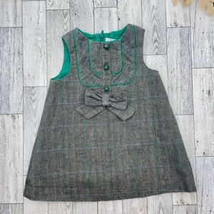 Zara baby plaid grey and green dress size 9-12 months